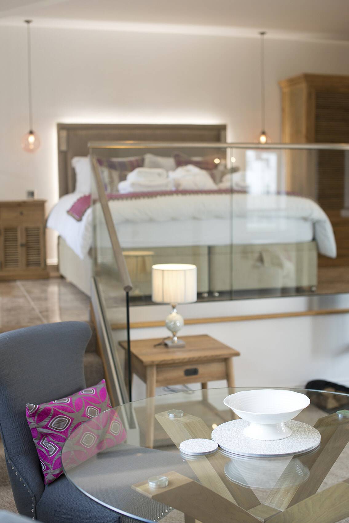 Bright, spacious Hawkshead luxury accommodation Suites with contemporary furnishings and scenic views.